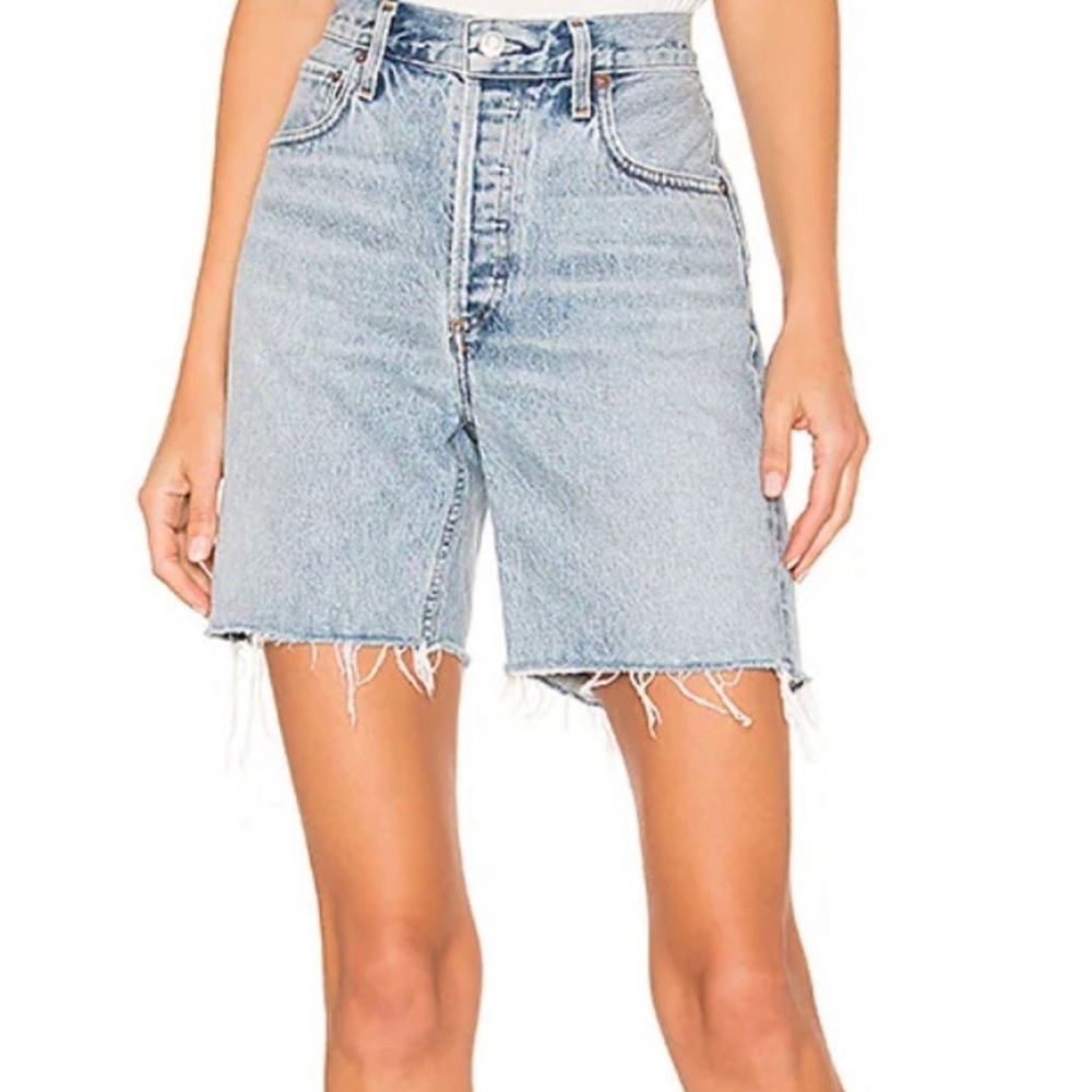 AGOLDE RUMI denim mid length shorts SZ 27